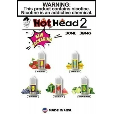 鹽博士二代 Hot Head 暴脾氣二代 氣泡水系列 煙油  30ML 38MG